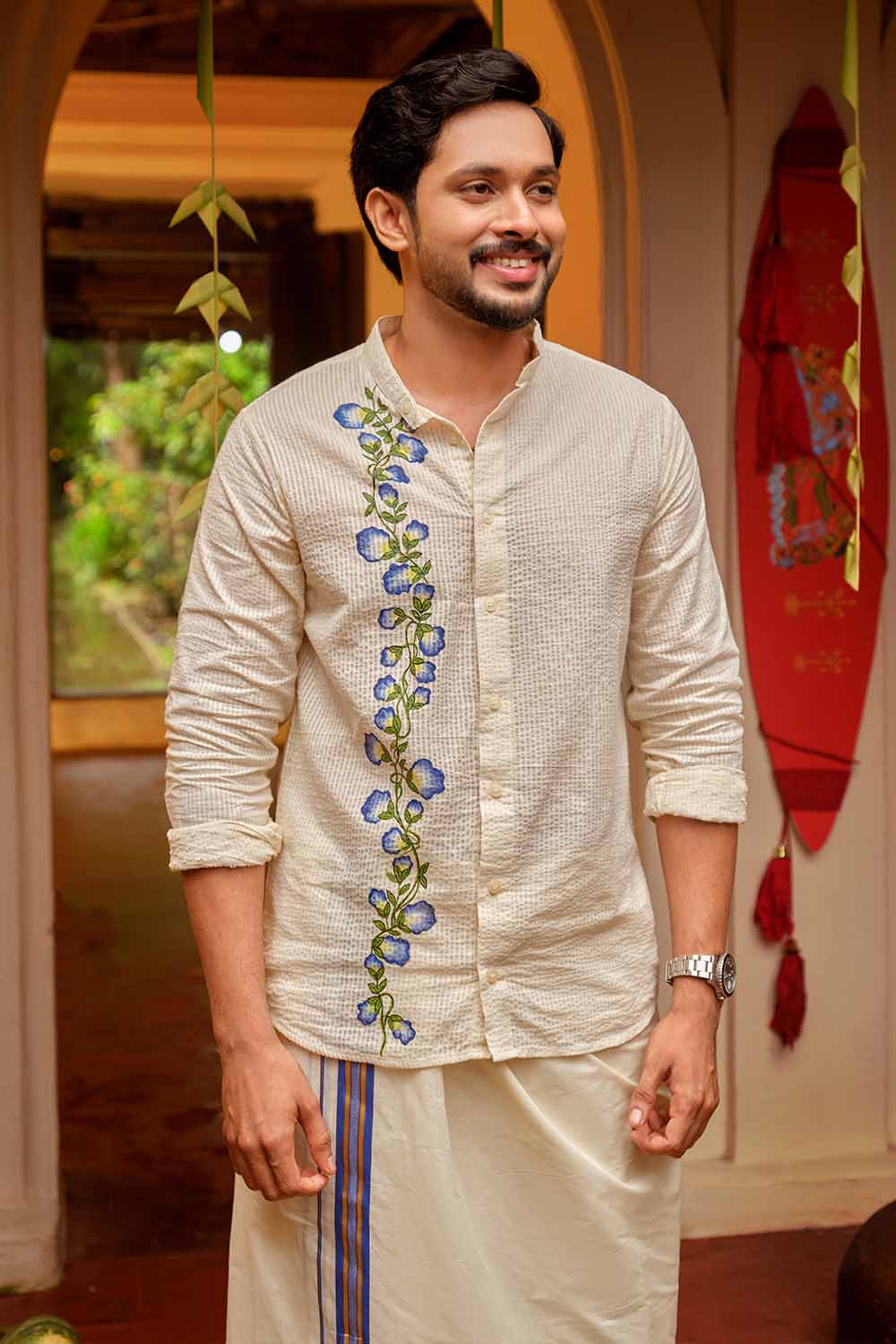Shangupushpam Handpainted Full Sleeve Shirt