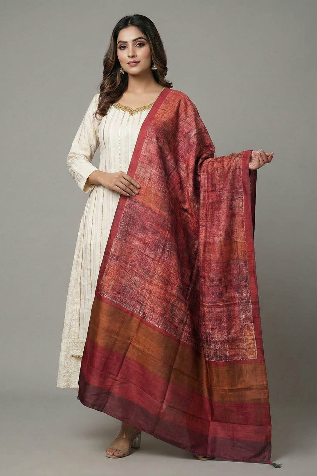 Hand woven Printed Dupatta