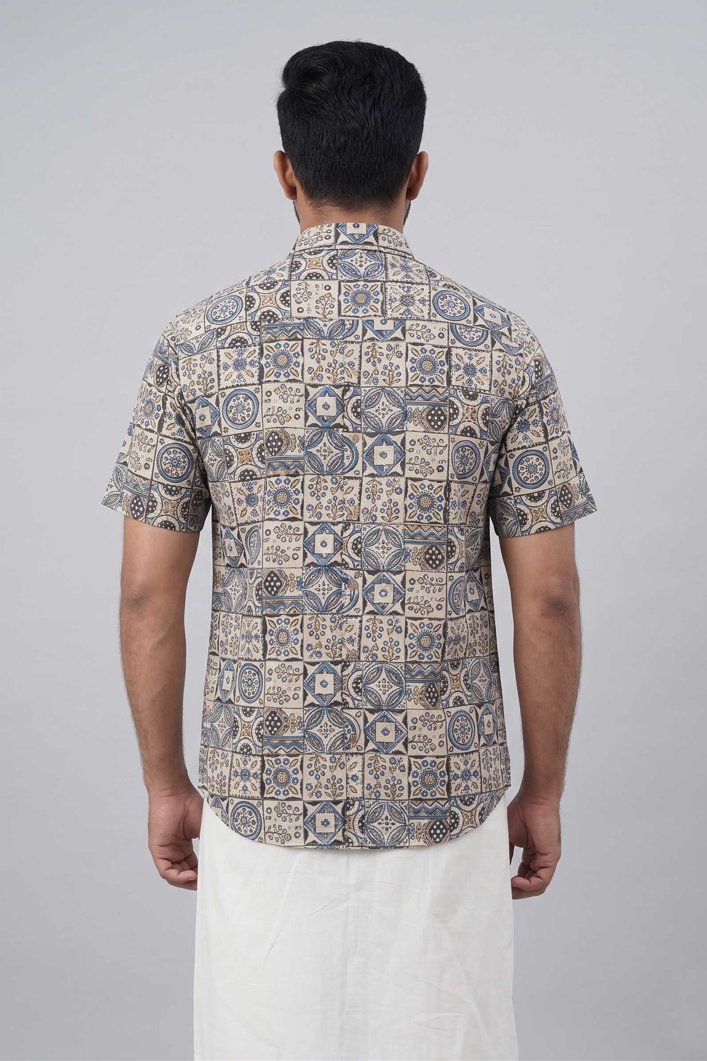 Offwhite Base Geometrical Print Shirt
