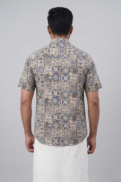 Offwhite Base Geometrical Print Shirt