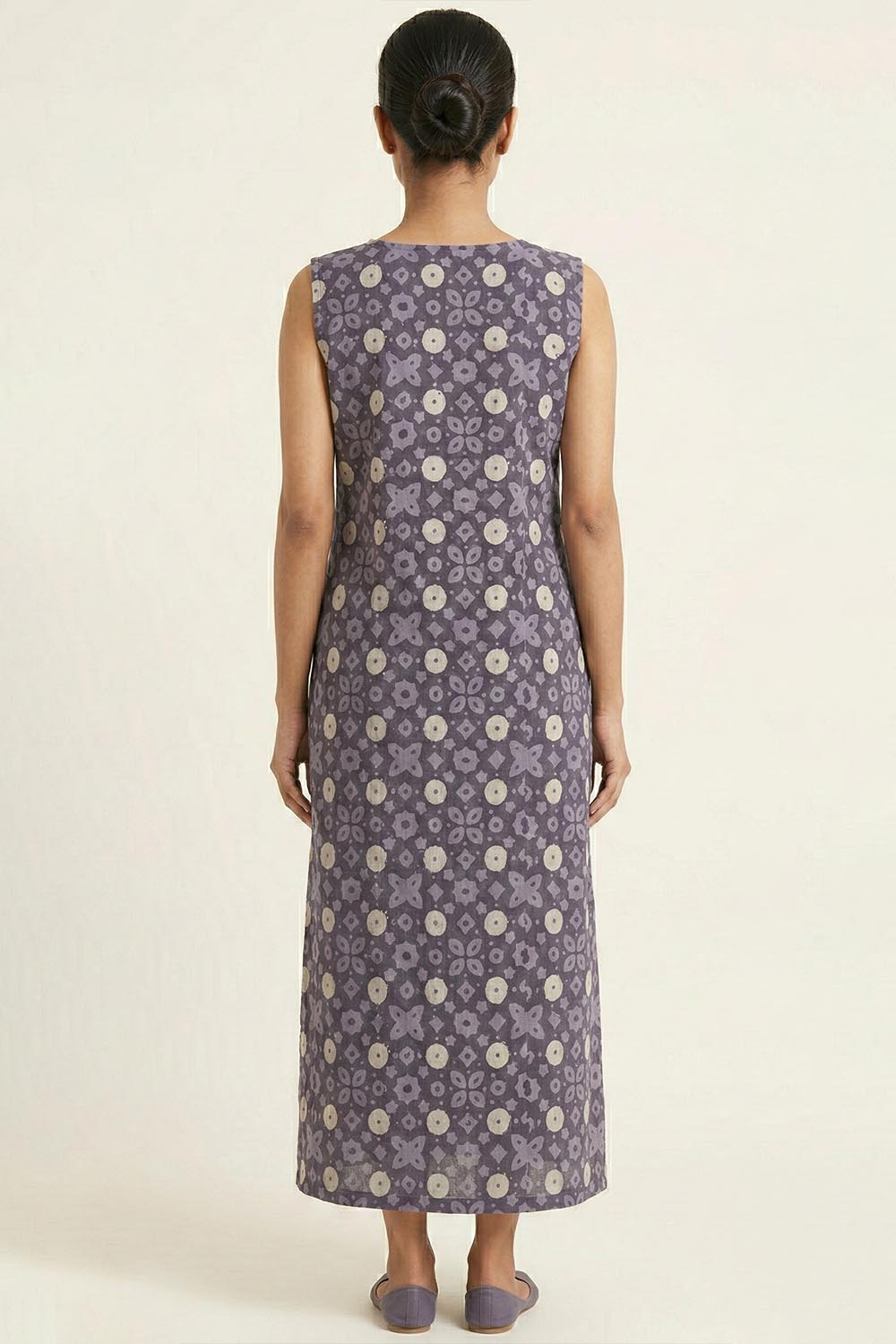 Violet & Lavender Sleeveless Print Kurti