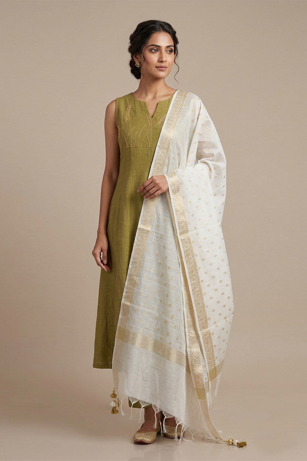 Offwhite Chanderi Dupatta