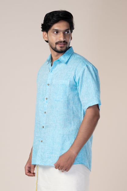 Linen Sky Blue Shirt