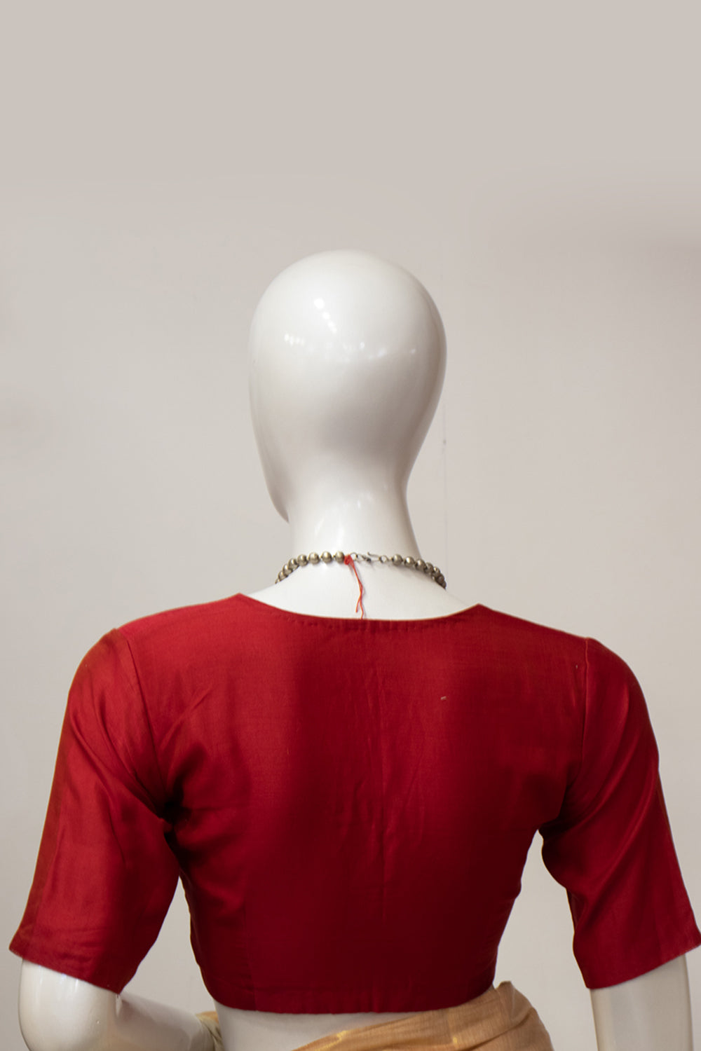 Red Chanderi Blouse