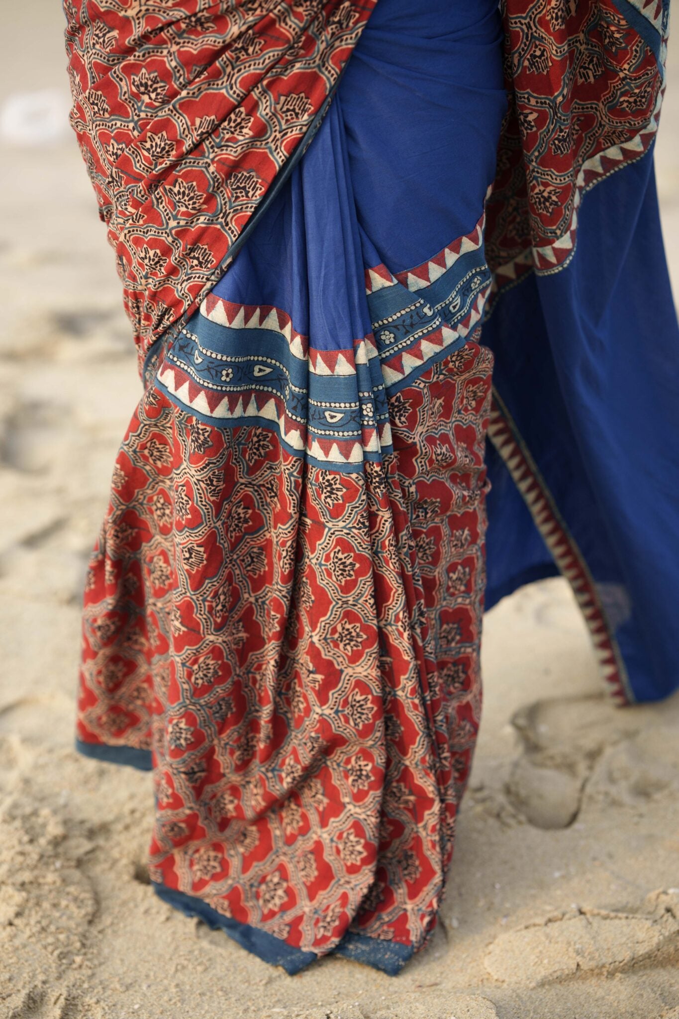 Blue& Maroon Cotton Blouse