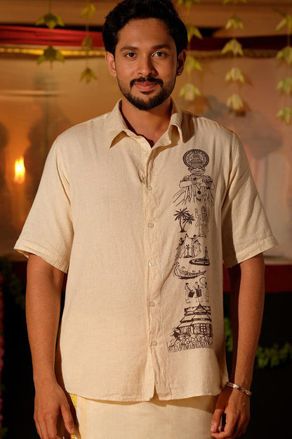 Keraleeyam Hand Block Printed HS Shirt