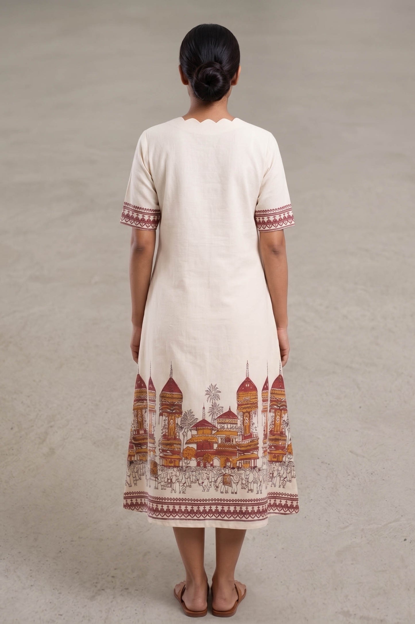 Kettukazcha A Line Printed Kurti