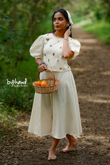 Handloom Umbrella Cut Skirt