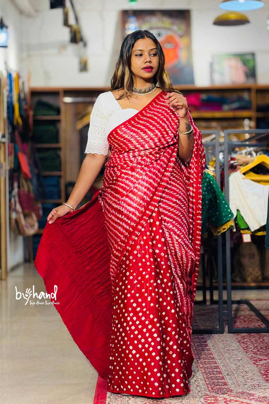 Maroon Modal Silk Saree
