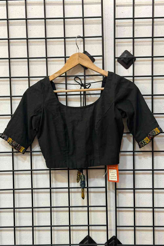 Green and Yellow Patch Blouse