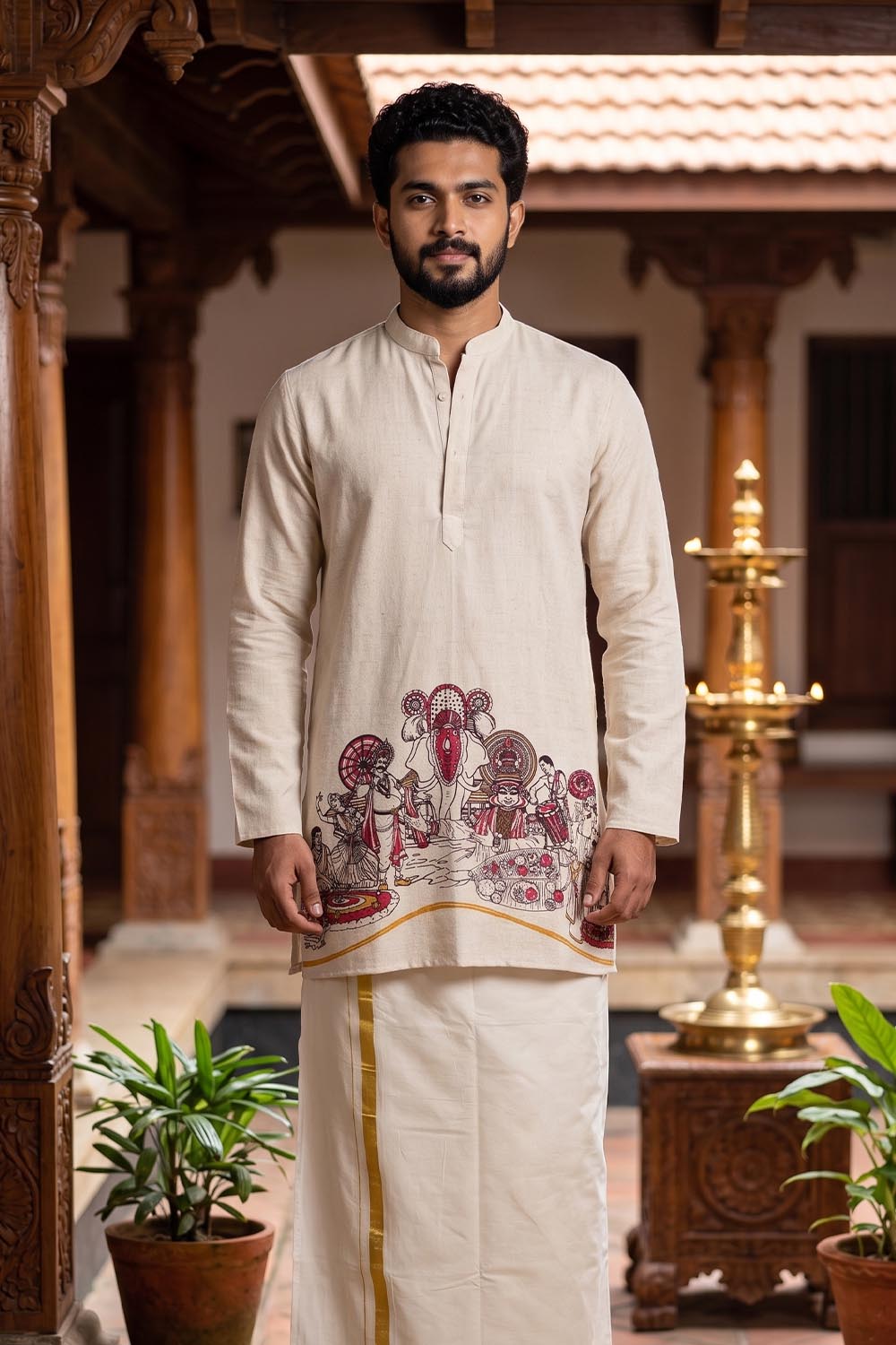 Onam Theme Men's Kurta
