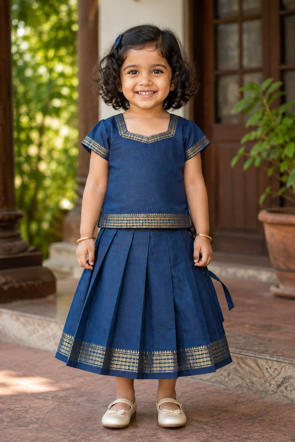 Blue Top & Skirt