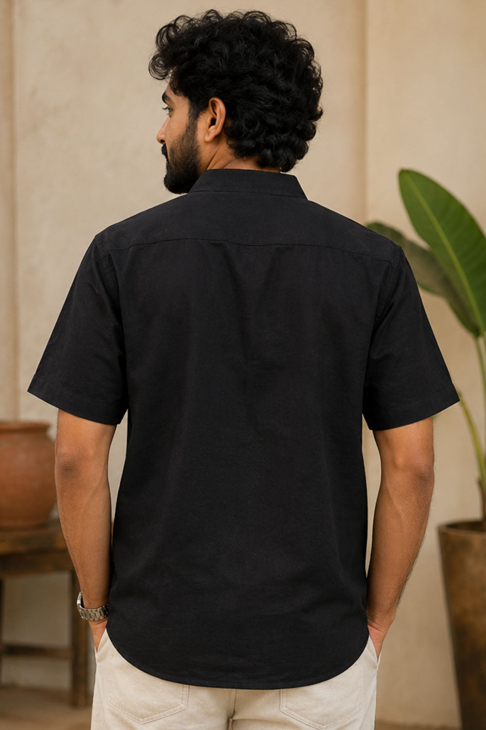 Garudanthookam Printed Black Shirt