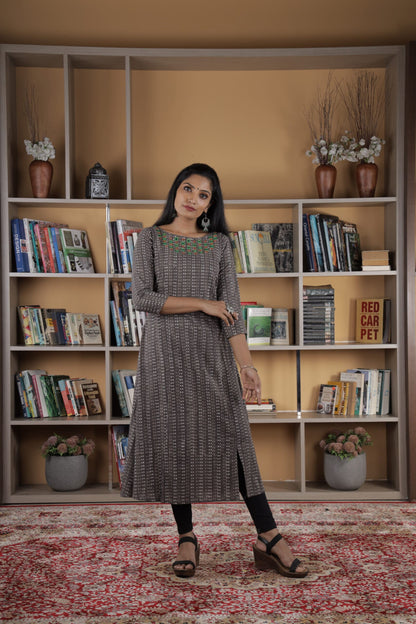 A-Line Kurti With Double Front Slit