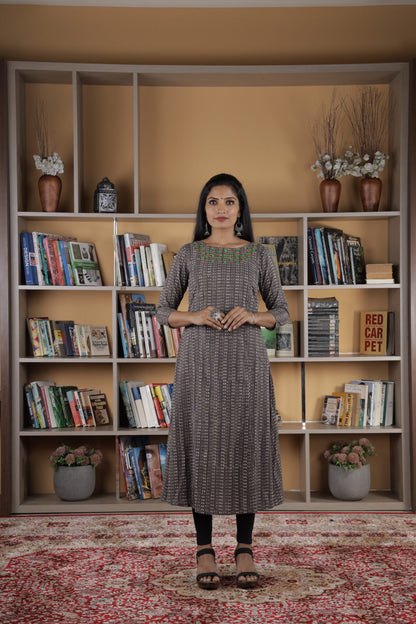 A-Line Kurti With Double Front Slit