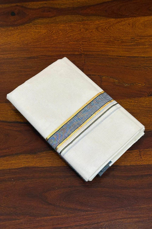 Grey Golden Border Dhothi