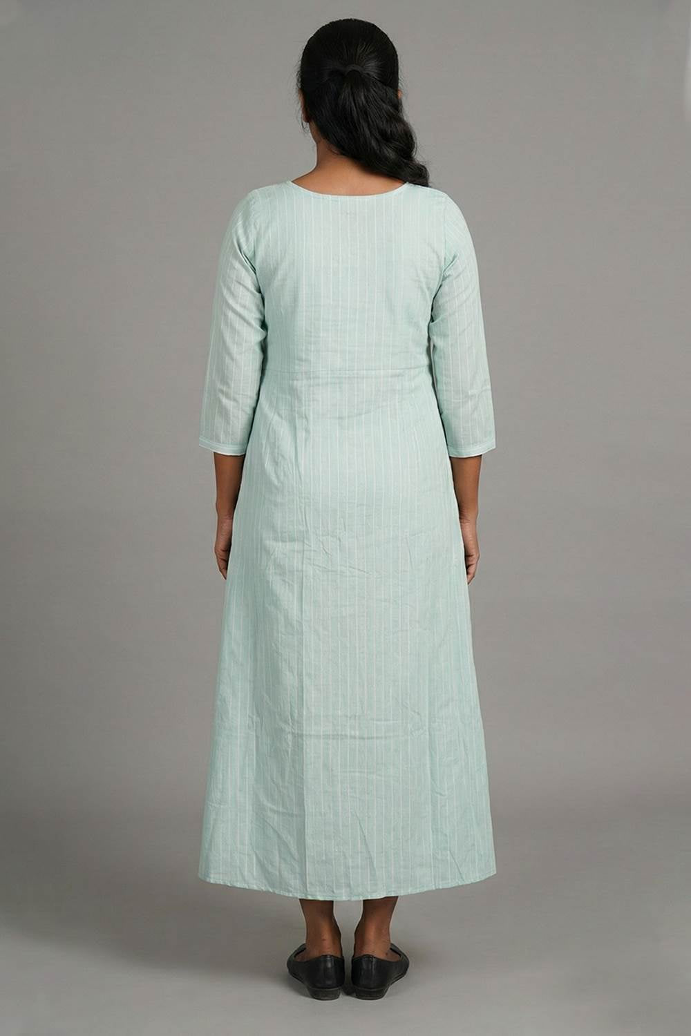 Mintgreen Center Pleated A Line Kurti