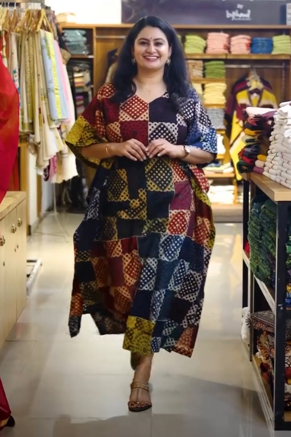 Multi Colour Patch Kaftan