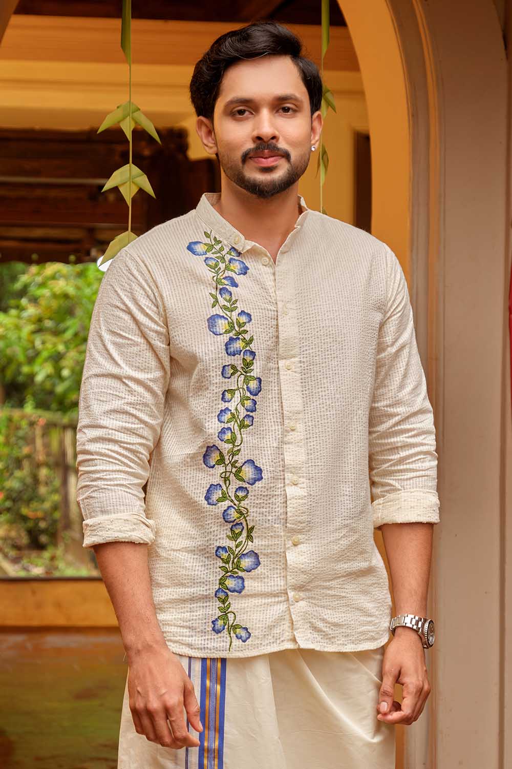 Shangupushpam Handpainted Full Sleeve Shirt