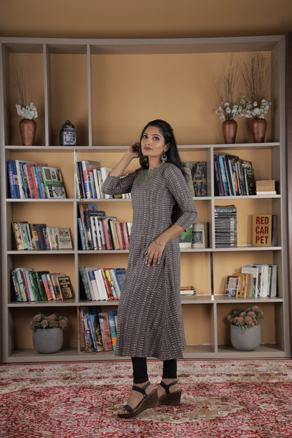 A-Line Kurti With Double Front Slit