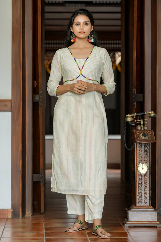 Offwhite Kurti & Bottom