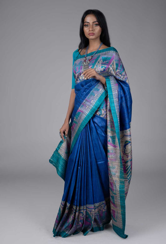 Tussar Dupion Silk Saree