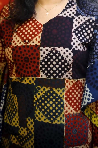 Multi Colour Patch Kaftan