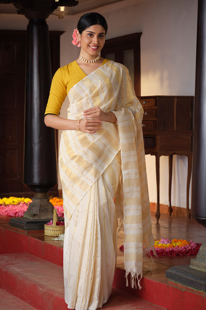 CHENDAMANGALAM HANDLOOM KASAVU SAREE