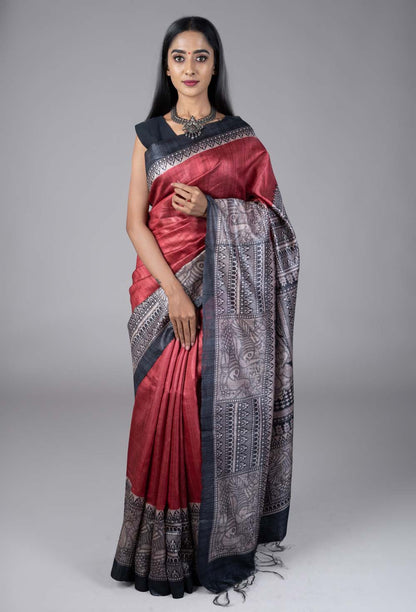 Tussar Dupion Silk Saree