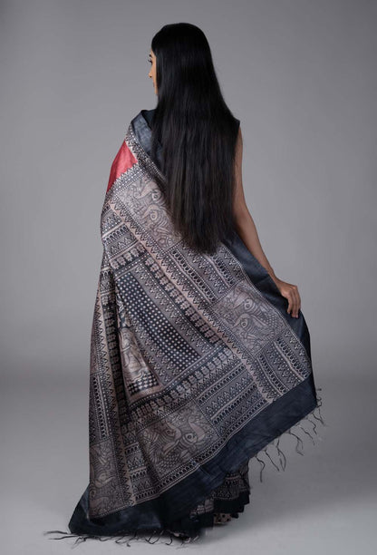 Tussar Dupion Silk Saree