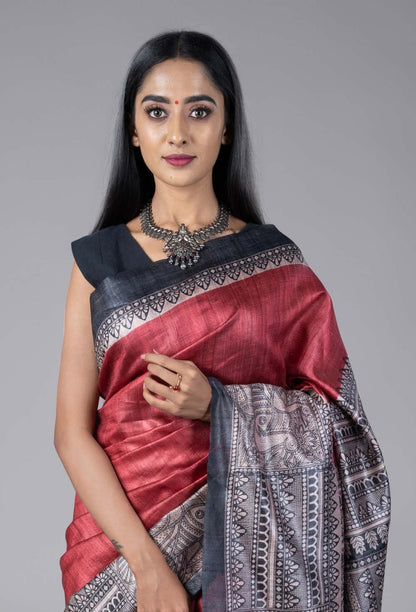 Tussar Dupion Silk Saree