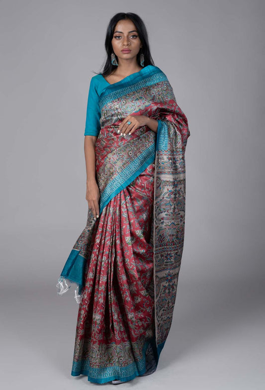 Tussar Dupion Silk Saree