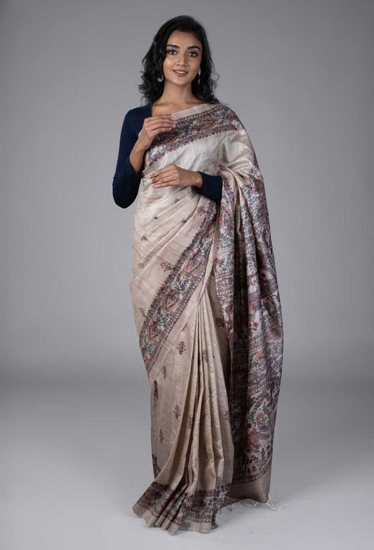 Tussar Dupion Silk Saree