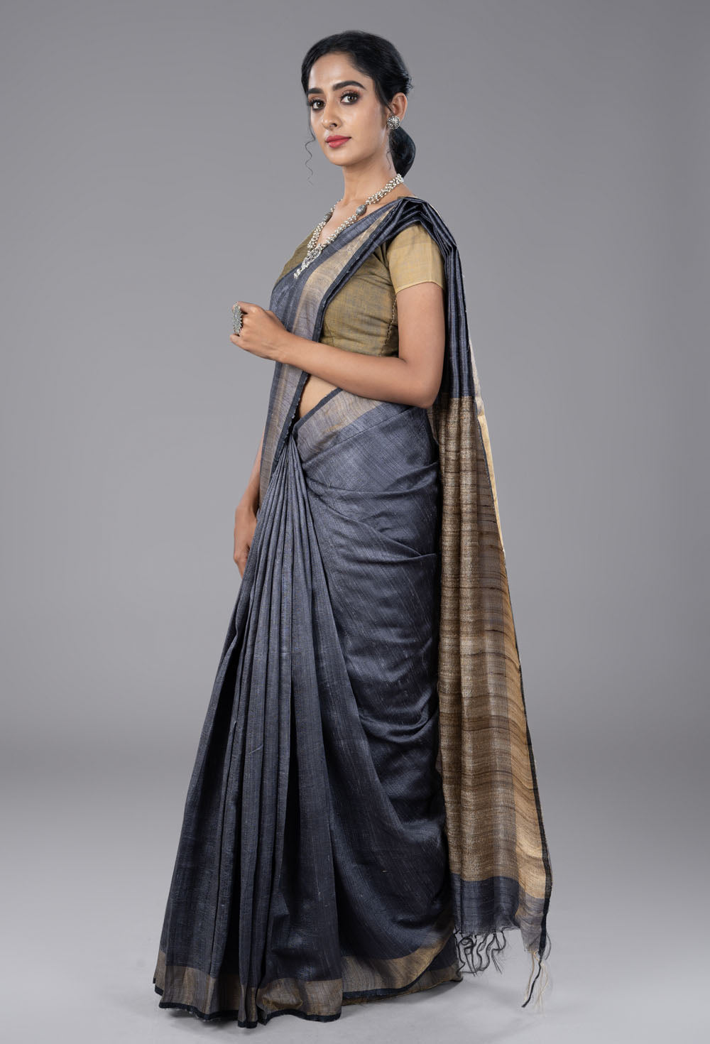 Tussar Dupion Silk Saree