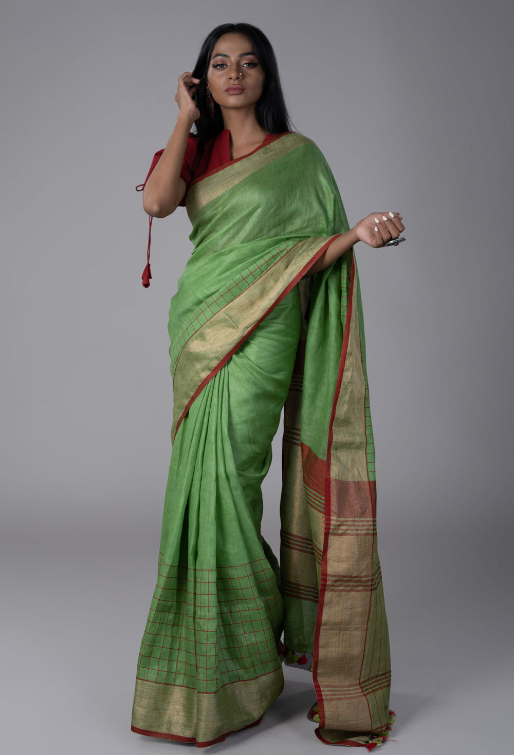 Linen Saree