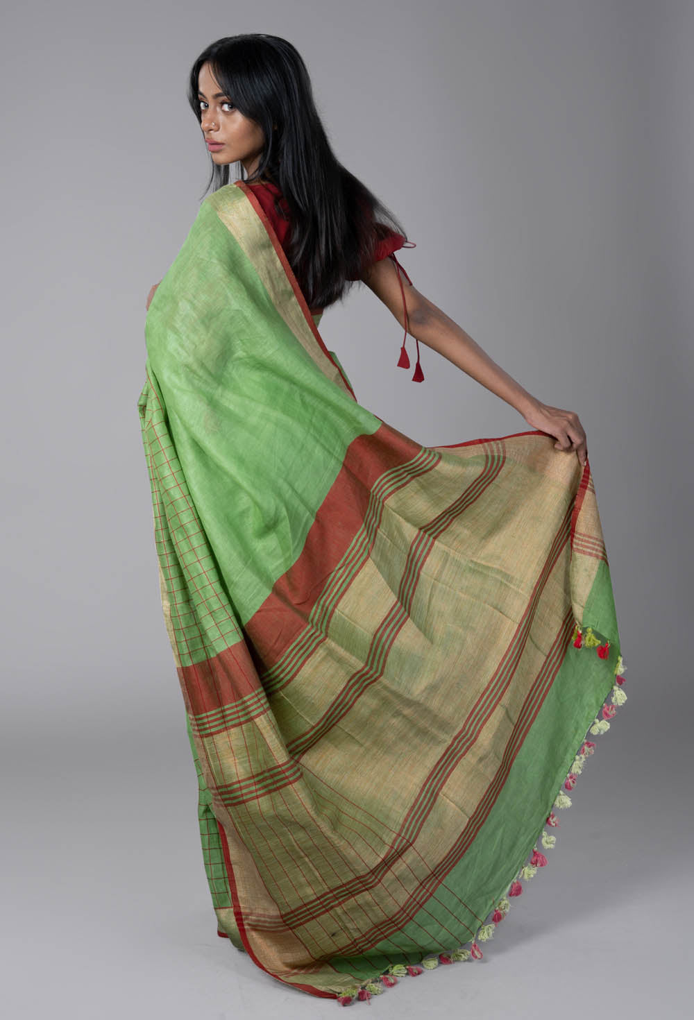 Linen Saree