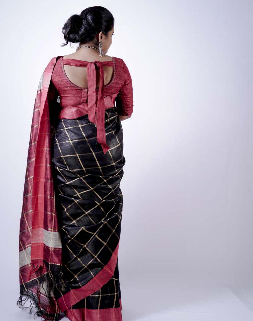 Pure Tussar-Dupion Silk Handloom Saree