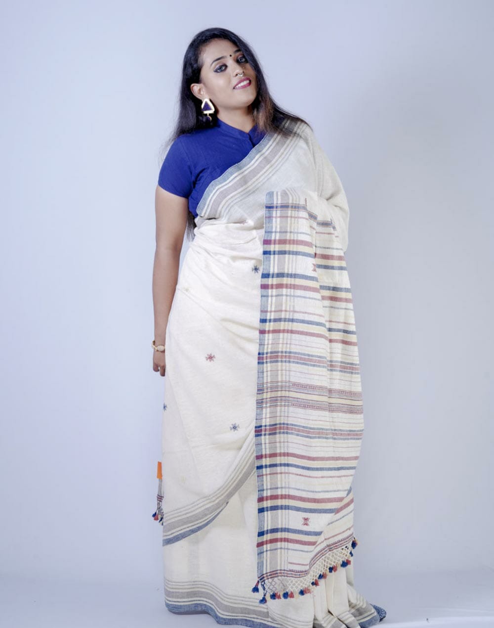 Kala Cotton Natural Dye Bhujodi Saree