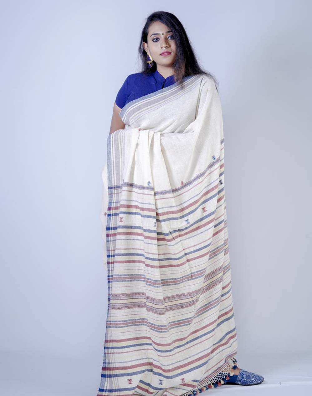 Kala Cotton Natural Dye Bhujodi Saree