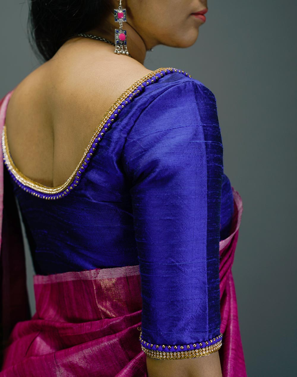 Tussar Gicha Double Dye Saree