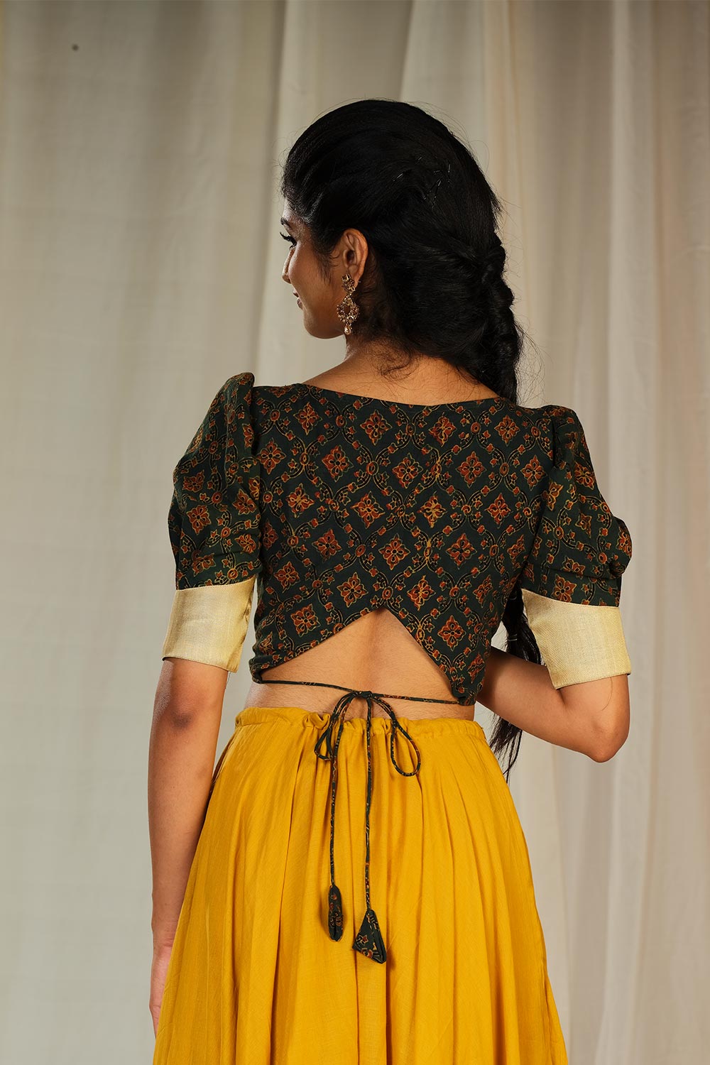 Mustard Yellow Mul Cotton Umbrella skirt