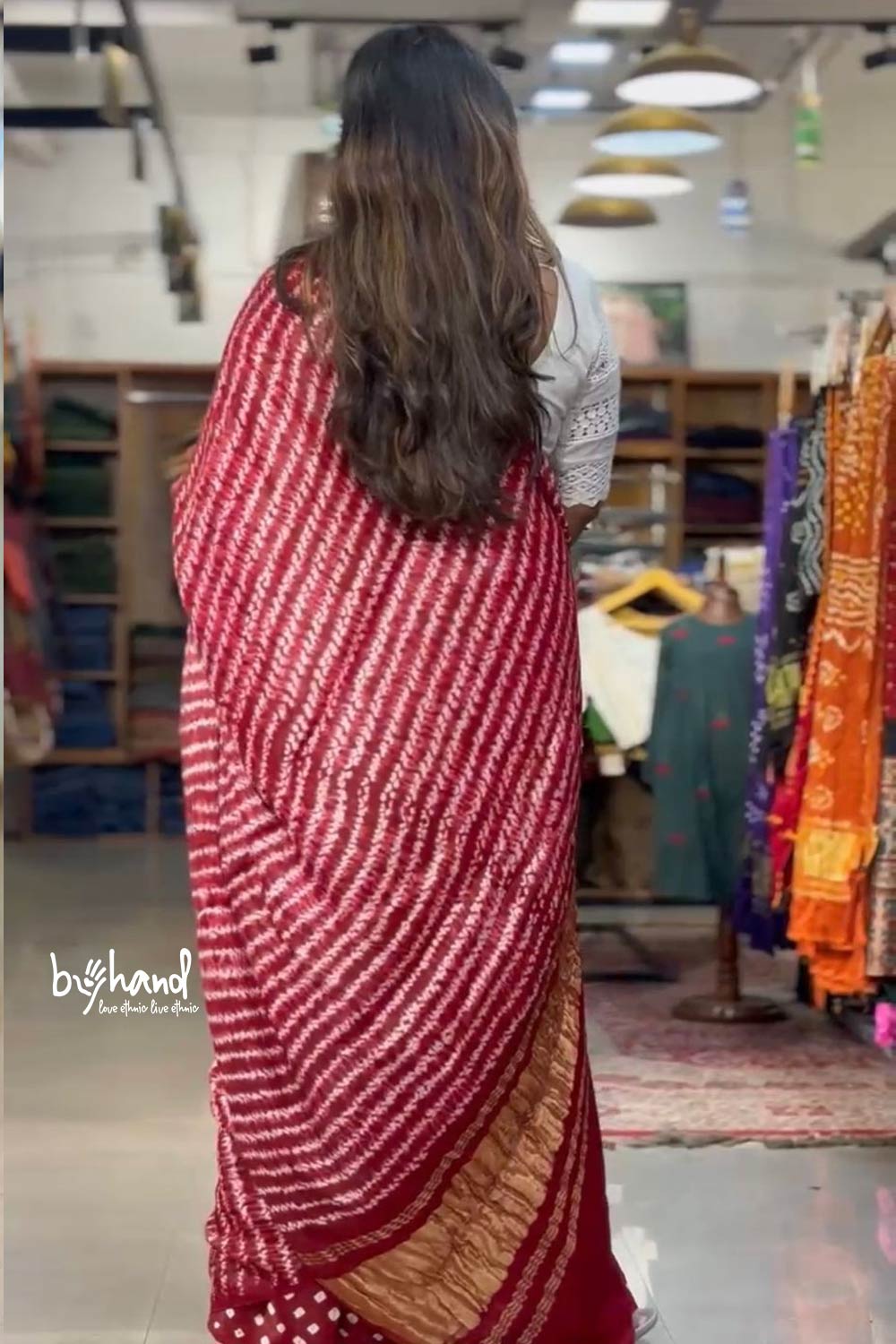 Maroon Modal Silk Saree