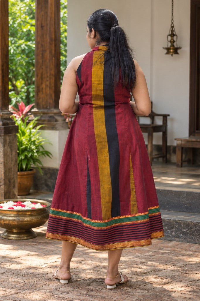 Halter Neck Panel Dress