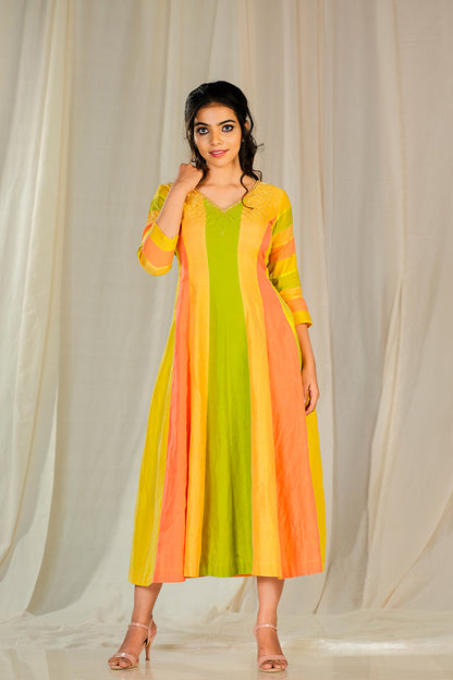 Maheshwari Pastel Anarkali