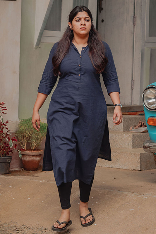 Chendamangalam Navy Blue Kurthi