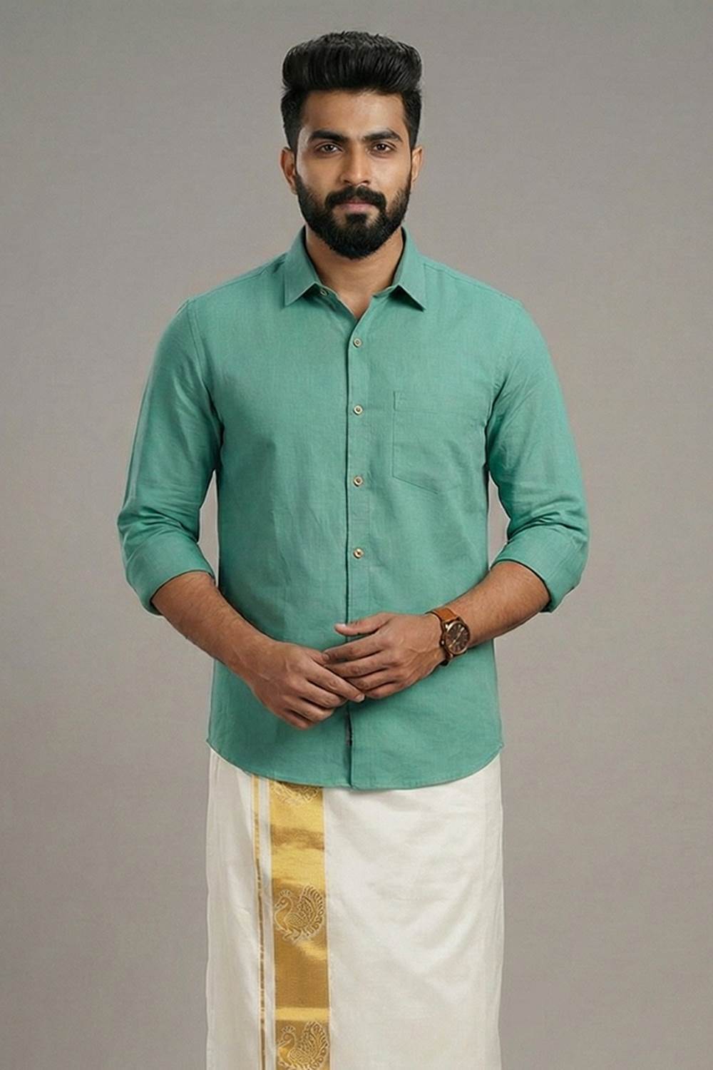 Mint Green Plain Shirt