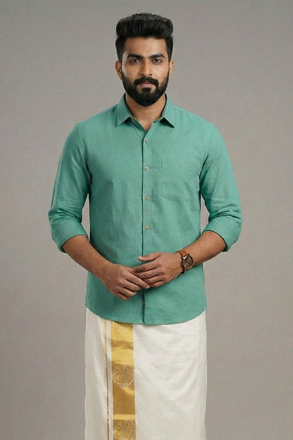 Mint Green Plain Shirt