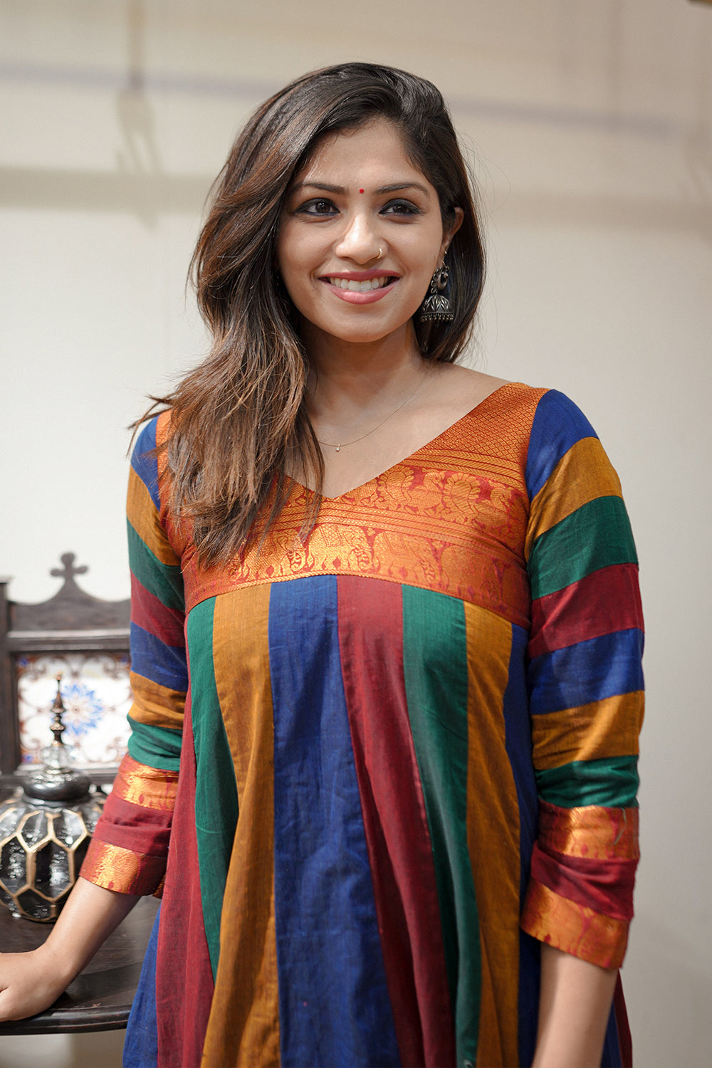 Multicolour Narayan Pet Anarkali