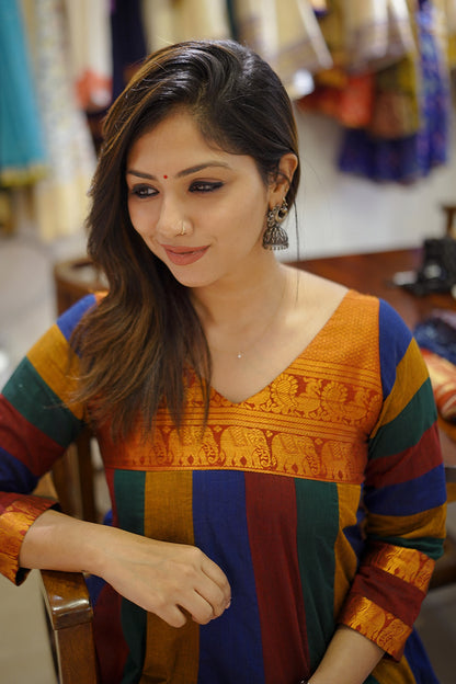 Multicolour Narayan Pet Anarkali