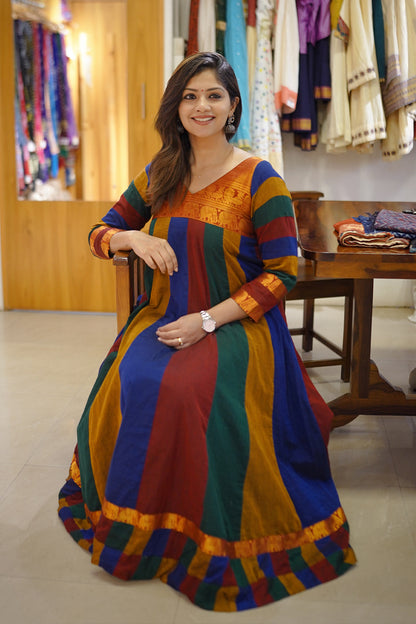 Multicolour Narayan Pet Anarkali